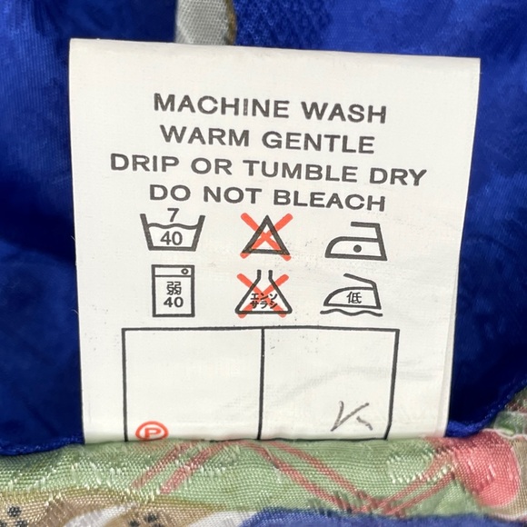 Vintage Juguemm Japanese Geisha & Cherry Blossoms Print Kimono Robe - Blue - Picture 13 of 13